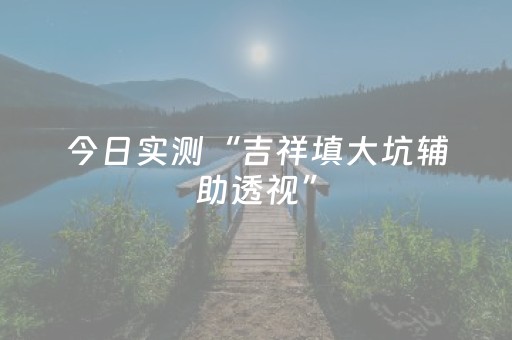 今日实测“吉祥填大坑辅助透视”（详细开挂教程）-哔哩哔哩