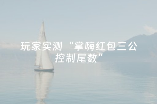 玩家实测“掌嗨红包三公控制尾数”（详细透视教程）-哔哩哔哩