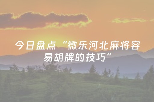 今日盘点“微乐河北麻将容易胡牌的技巧”（详细开挂教程）-哔哩哔哩