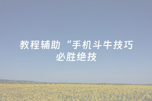 教程辅助“手机斗牛技巧必胜绝技（专用辅牌神器免安装）