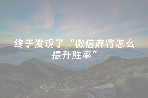 终于发现了“微信麻将怎么提升胜率”（详细透视教程）-哔哩哔哩