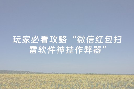玩家必看攻略“微信红包扫雷软件神挂作弊器”（详细透视教程）-哔哩哔哩