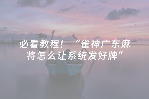 一分钟揭秘“微信小程序海南麻将辅助器插件”（有什么规律)