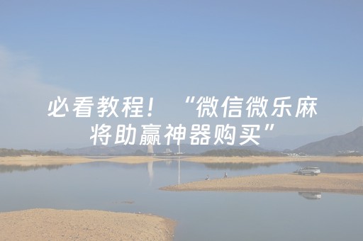 必看教程！“微信微乐麻将助赢神器购买”（详细透视教程）-哔哩哔哩
