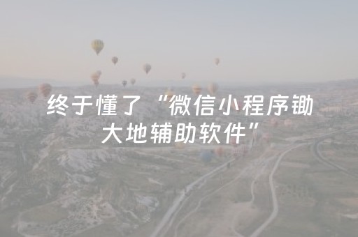 终于懂了“微信小程序锄大地辅助软件”（自建房怎么拿好牌)