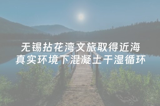 无锡拈花湾文旅取得近海真实环境下混凝土干湿循环侵蚀试验装置专利，节省人工以及时间成本