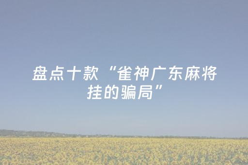 盘点十款“雀神广东麻将挂的骗局”（装挂怎么安装)
