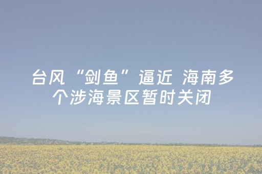 台风“剑鱼”逼近  海南多个涉海景区暂时关闭