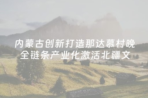 内蒙古创新打造那达慕村晚 全链条产业化激活北疆文旅资源