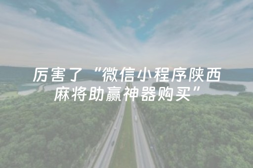 厉害了“微信小程序陕西麻将助赢神器购买”（提高胜率技巧)
