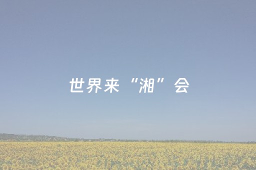 世界来“湘”会，携手共美好｜麓山快评