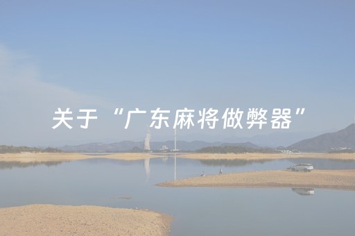 关于“广东麻将做弊器”（自建房怎么赢)