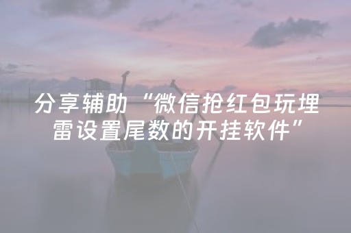 分享辅助“微信抢红包玩埋雷设置尾数的开挂软件”（详细透视教程）-哔哩哔哩