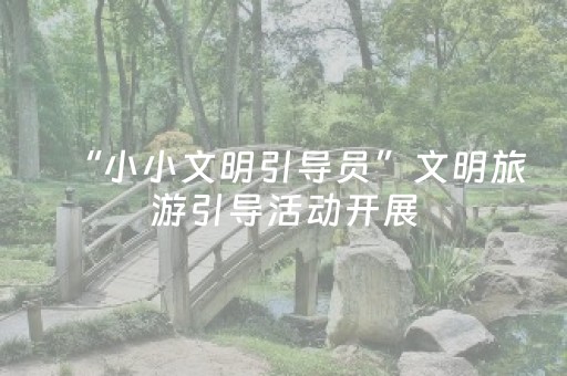 “小小文明引导员”文明旅游引导活动开展