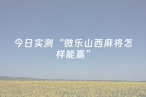 今日实测“微乐山西麻将怎样能赢”（详细透视教程）-哔哩哔哩