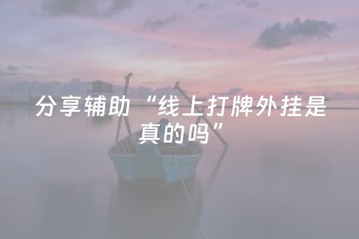 分享辅助“线上打牌外挂是真的吗”（详细透视教程）-哔哩哔哩