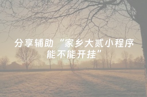 分享辅助“家乡大贰小程序能不能开挂”（详细透视教程）-哔哩哔哩