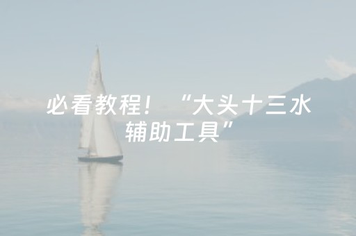 必看教程！“大头十三水辅助工具”（详细开挂教程）-哔哩哔哩