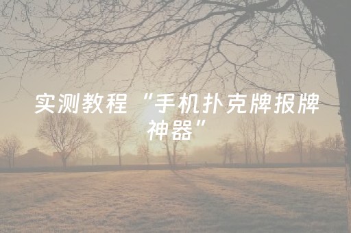实测教程“手机扑克牌报牌神器”（详细透视教程）-哔哩哔哩