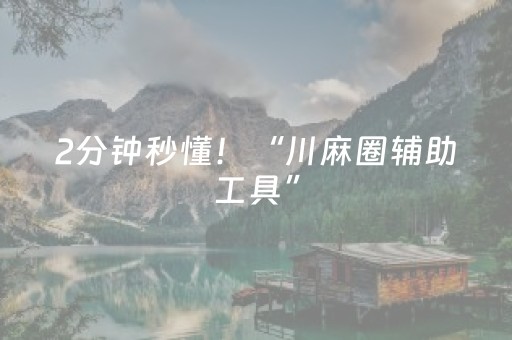 2分钟秒懂！“川麻圈辅助工具”（详细透视教程）-哔哩哔哩