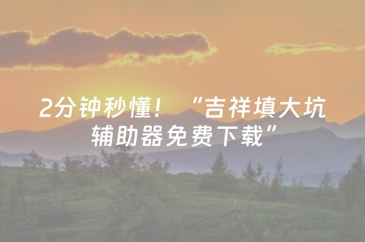 2分钟秒懂！“吉祥填大坑辅助器免费下载”（详细透视教程）-哔哩哔哩