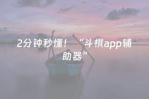 2分钟秒懂！“斗棋app辅助器”（详细透视教程）-哔哩哔哩