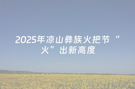 2025年凉山彝族火把节“火”出新高度