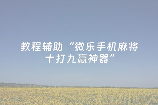 教程辅助“微乐手机麻将十打九赢神器”（详细透视教程）-哔哩哔哩