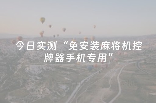 今日实测“免安装麻将机控牌器手机专用”（详细辅助教程）-哔哩哔哩
