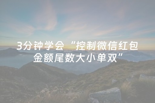 3分钟学会“控制微信红包金额尾数大小单双”（详细透视教程）-哔哩哔哩
