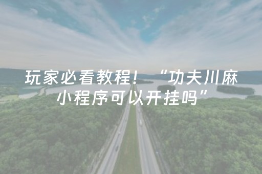 玩家必看教程！“功夫川麻小程序可以开挂吗”（详细透视教程）-哔哩哔哩
