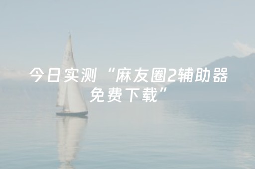 今日实测“麻友圈2辅助器免费下载”（详细辅助教程）-哔哩哔哩