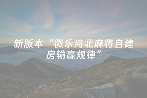 新版本“微乐河北麻将自建房输赢规律”（详细透视教程）-哔哩哔哩