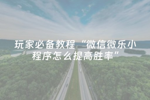 玩家必备教程“微信微乐小程序怎么提高胜率”（详细透视教程）-哔哩哔哩