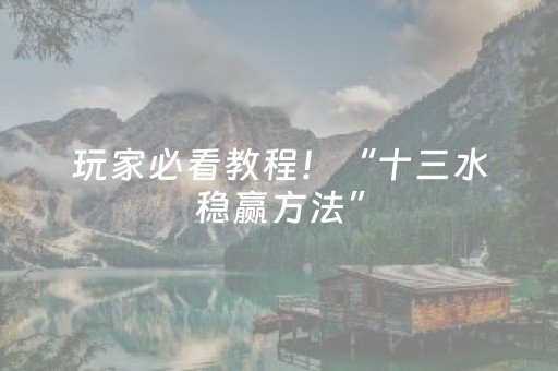玩家必看教程！“十三水稳赢方法”（详细辅助教程）-哔哩哔哩
