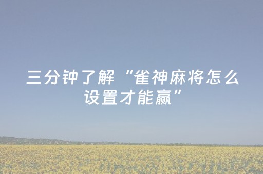 我来教大家“微信小程序河北麻将自建房输赢规律”（怎么设置能有好牌)