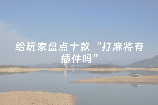 给玩家盘点十款“打麻将有插件吗”（万能开挂神器)