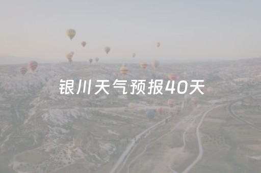 银川天气预报40天（银川天气预报40天查询）
