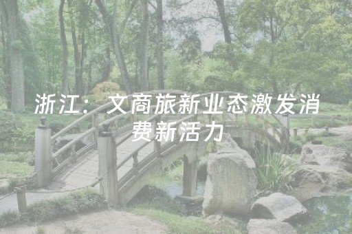 浙江：文商旅新业态激发消费新活力