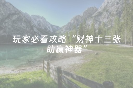 玩家必看攻略“财神十三张助赢神器”（装挂怎么安装)