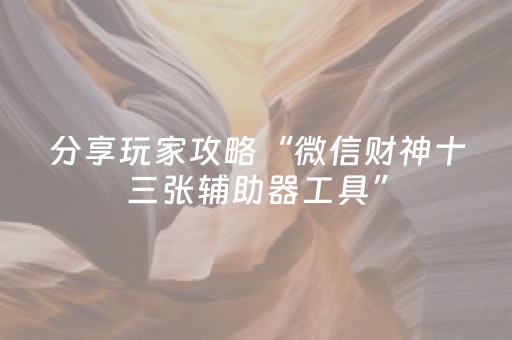 玩家必备攻略“微信小程序安徽麻将专用神器”（辅助器插件)