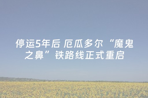 停运5年后 厄瓜多尔“魔鬼之鼻”铁路线正式重启