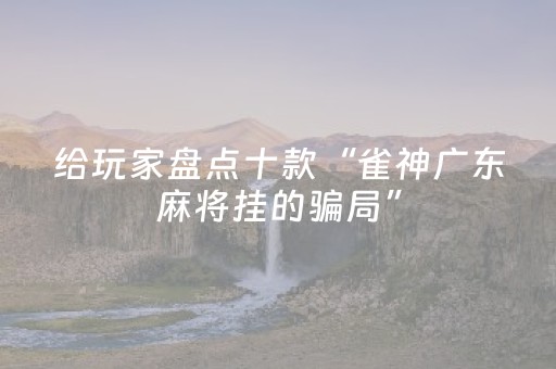 给玩家盘点十款“雀神广东麻将挂的骗局”（确实有插件吗)