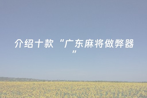 介绍十款“广东麻将做弊器”（好友房怎么才能赢)