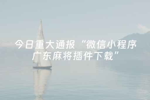 今日重大通报“微信小程序广东麻将插件下载”（怎么让系统给自己好牌)