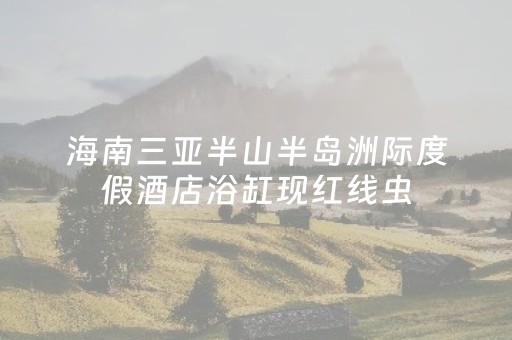 海南三亚半山半岛洲际度假酒店浴缸现红线虫