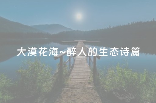 大漠花海~醉人的生态诗篇