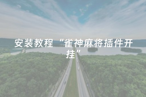 安装教程“雀神麻将插件开挂”（必赢神器)