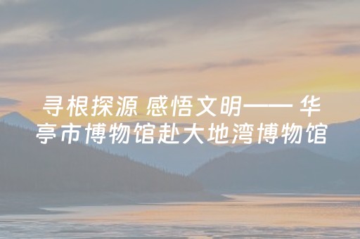 寻根探源 感悟文明—— 华亭市博物馆赴大地湾博物馆开展“探秘大地湾·溯源华夏魂”研学活动
