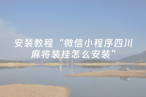 安装教程“微信小程序四川麻将装挂怎么安装”（控牌神器)